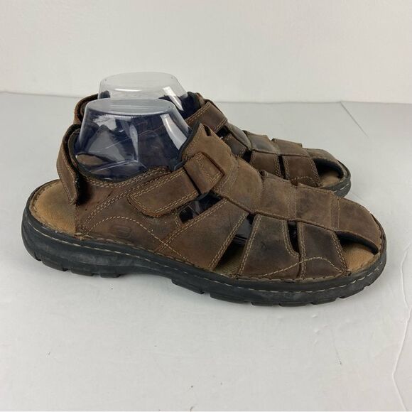 Skechers Vintage Brown Leather Fisherman’s Sandals  Men’s Size‎ 11 Y2K 90’s - Picture 9 of 11